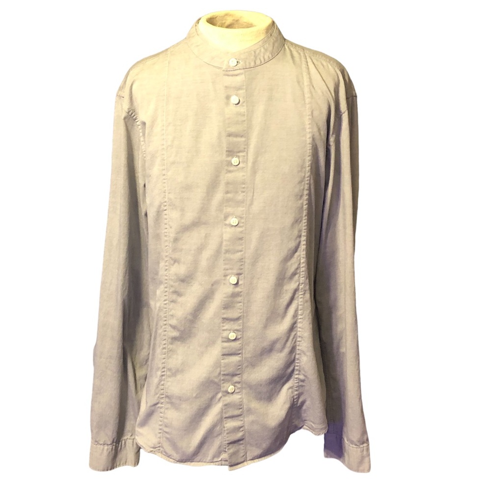 All Saints Light Gray Casual Button Down Shirt